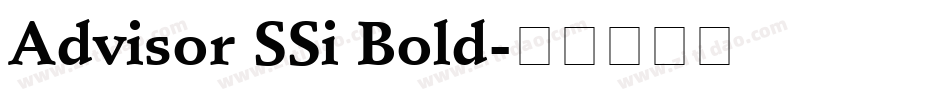 Advisor SSi Bold字体转换